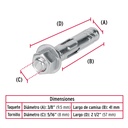 Caja con 100 taquetes expansivos de 5/16' con tornillo,Fiero