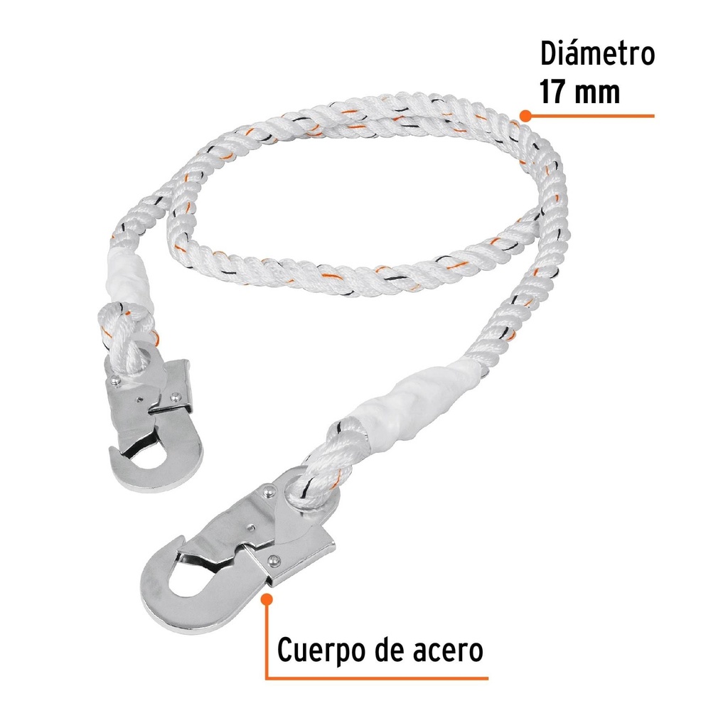 Cable de posicionamiento cuerda de poliéster de 2 m, Truper