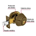 Cerrojo llave-llave latón antiguo, llave de puntos, Hermex