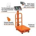 Báscula capacidad 100 kg plegable de plataforma, Truper