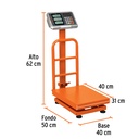 Báscula capacidad 100 kg plegable de plataforma, Truper