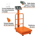 Báscula capacidad 200 kg plegable de plataforma, Truper