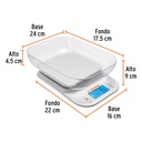 Báscula digital con tazón para cocina, 5kg, Truper