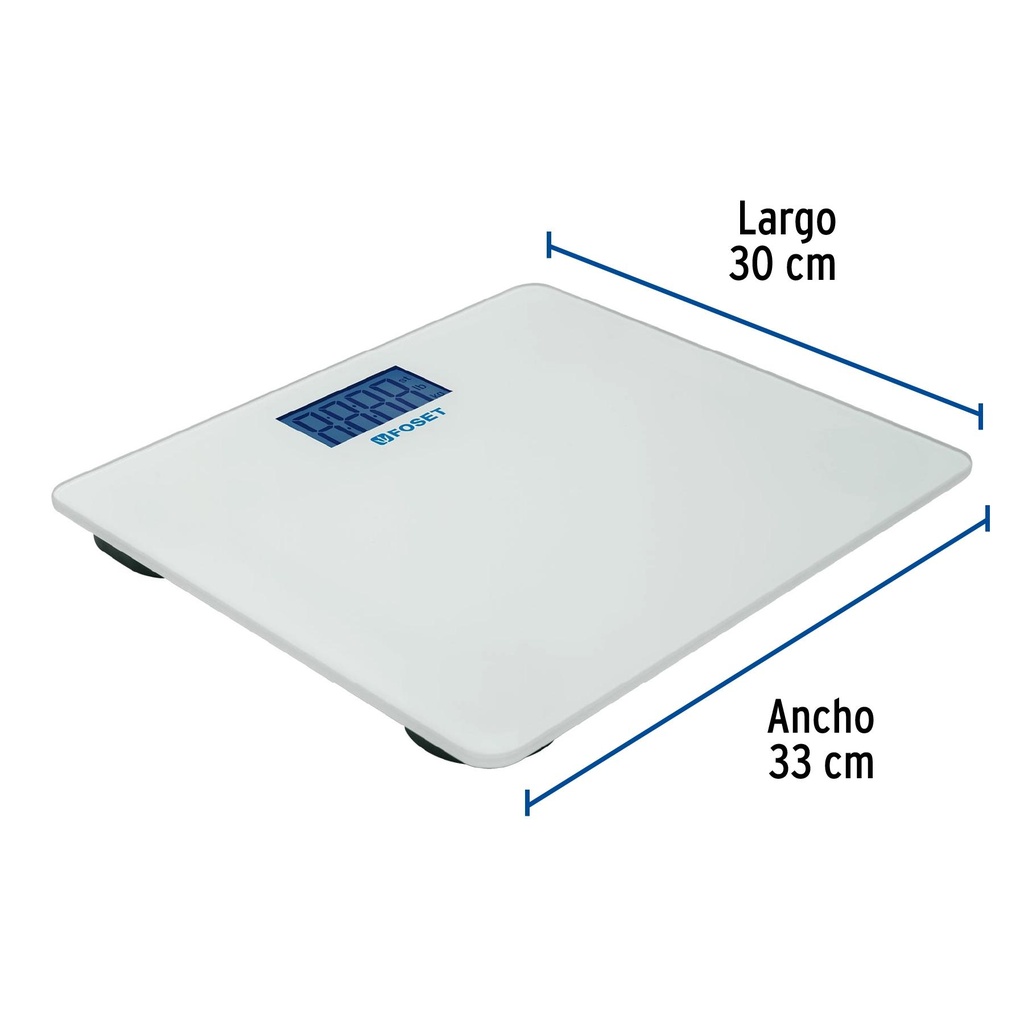 Báscula digital para baño, hasta 180 kg, Foset