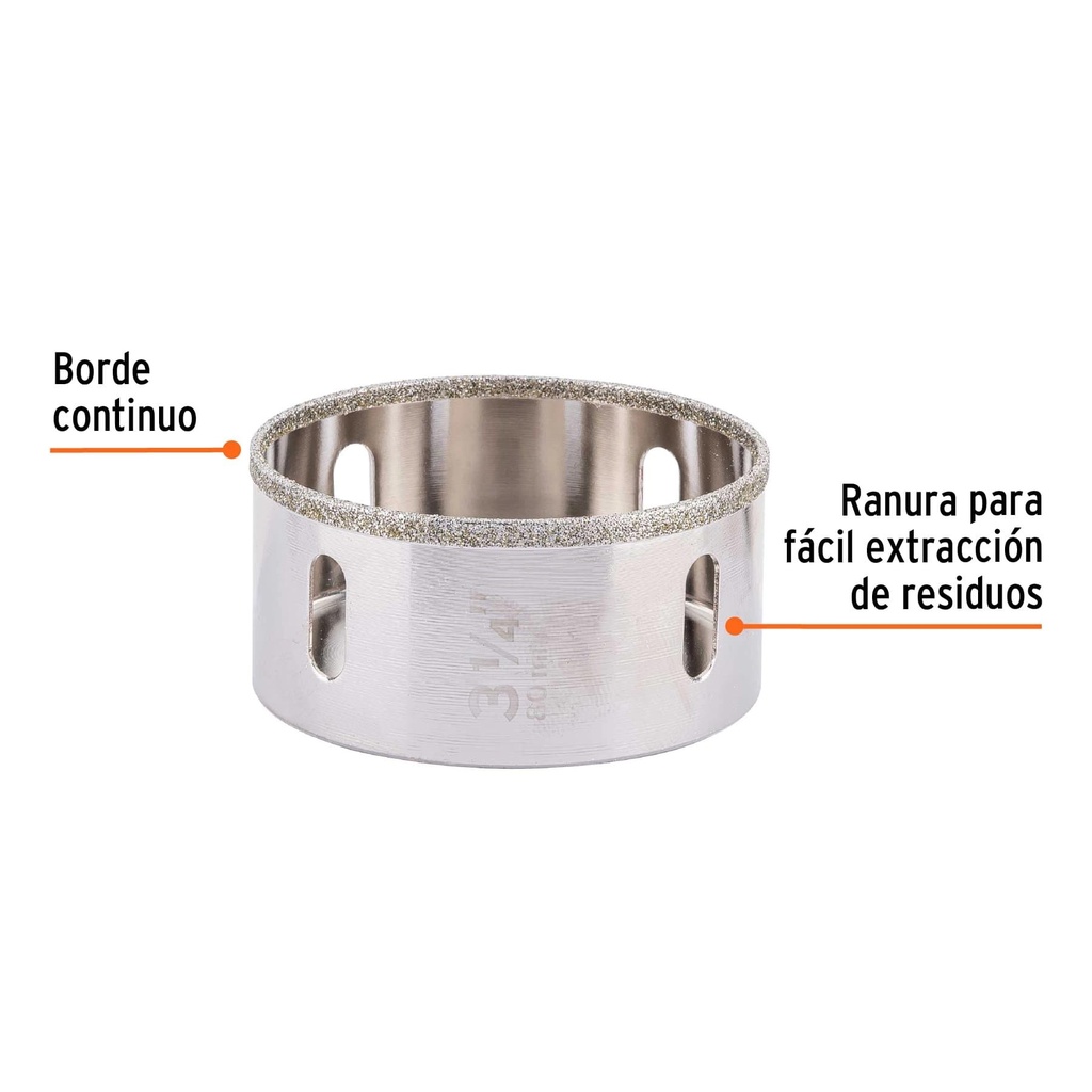 Brocasierra diamante 3-1/4' borde continuo, Truper