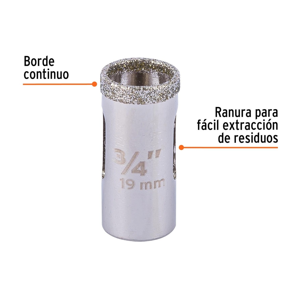 Brocasierra diamante 3/4' borde continuo, Truper