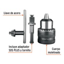 Broquero con llave, 1/2' con adaptador SDS Plus, Truper