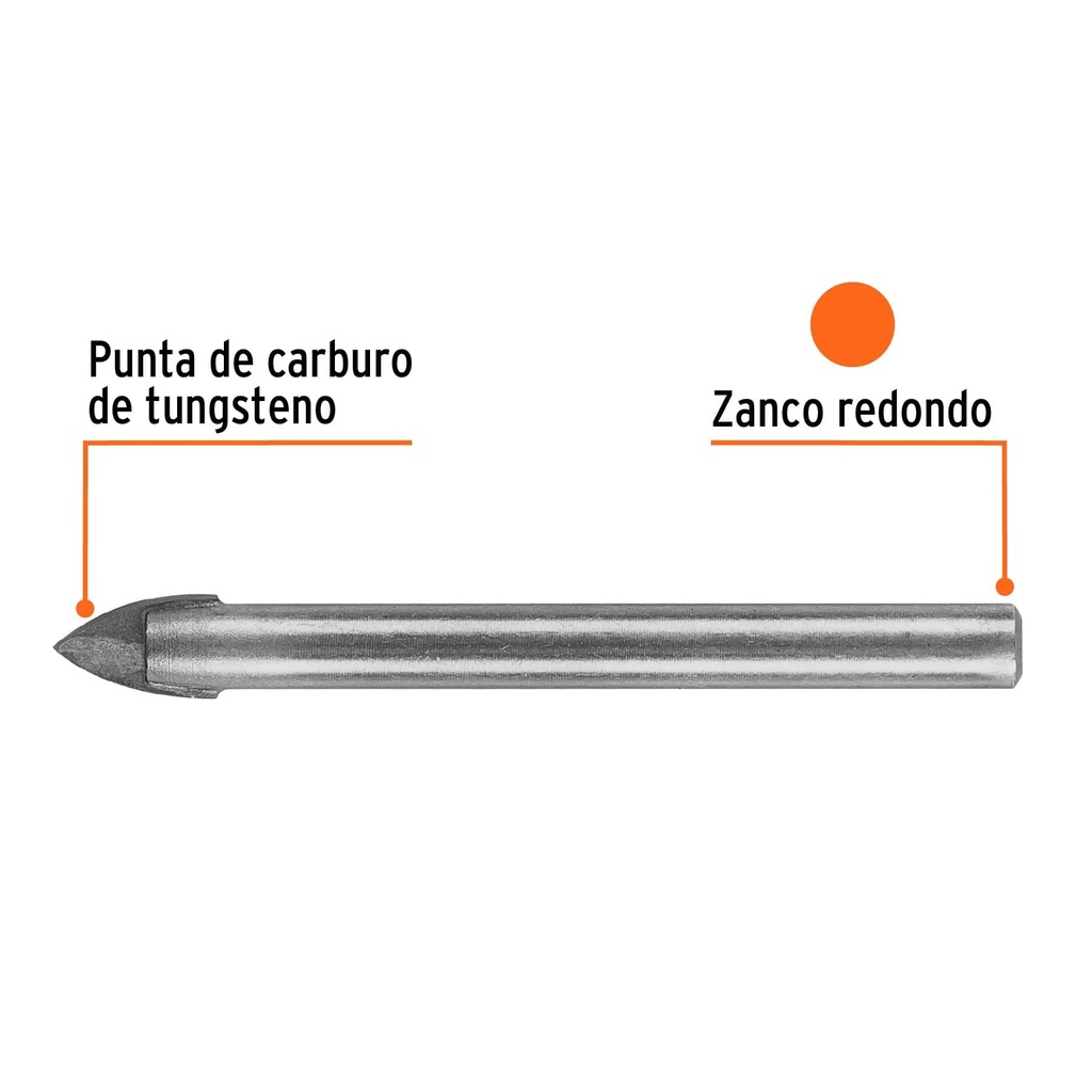 Broca para vidrio y azulejo de 3/8', Truper