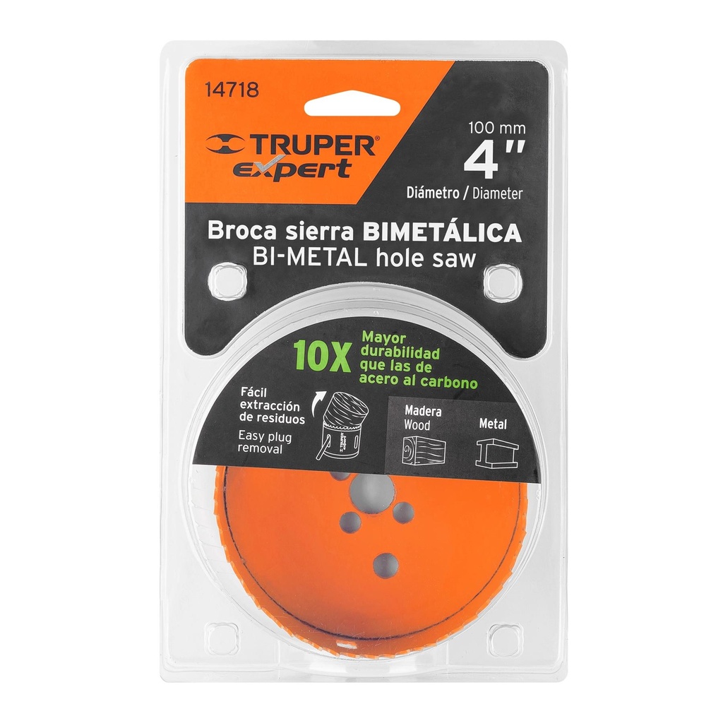 Brocasierra bimetálica 4', Truper Expert