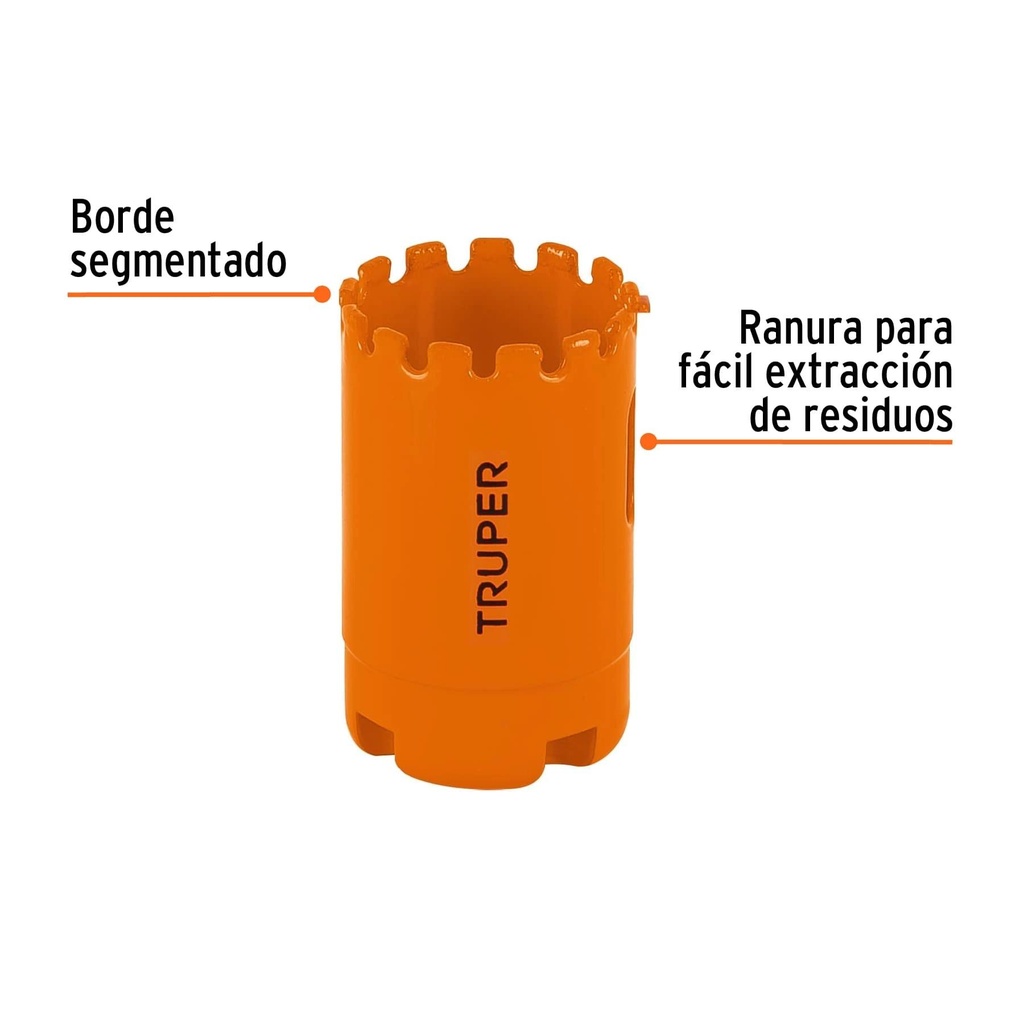 Brocasierra diamante 1-1/4' borde segmentado, Truper