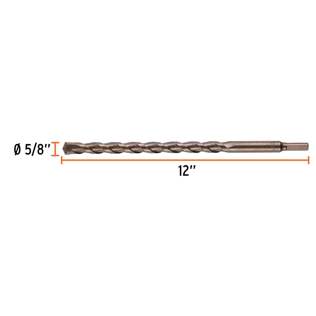 Broca para concreto de 5/8 x 12', Truper