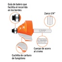 Broca para router, doble romana, 1-3/8' con balero, Truper