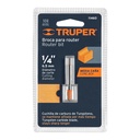 Broca para router, media caña, 1/4', Truper