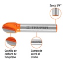 Broca para router, media caña, 3/8', Truper