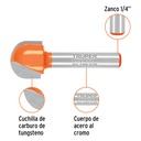 Broca para router, media caña, 5/8'