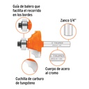 Broca para router, moldura clásica, 1-1/8' con balero