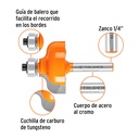 Broca para router, pecho paloma, 1-3/8' con balero, Truper