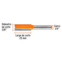 Broca para router, recta 2 filos, 3/8', Truper