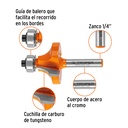 Broca para router, redondeado, 1-1/4' con balero, Truper