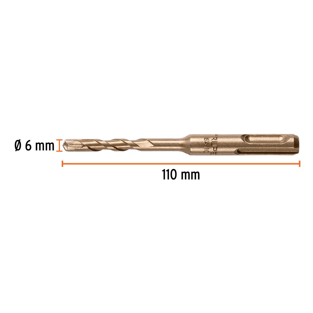 Broca SDS Plus 6 x 110 mm, Truper