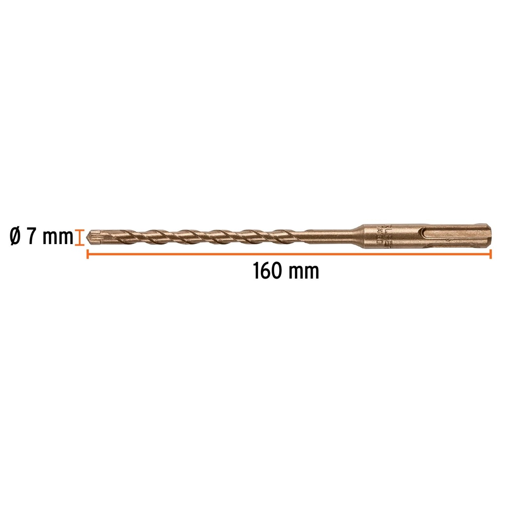 Broca SDS Plus 7 x 160 mm, Truper