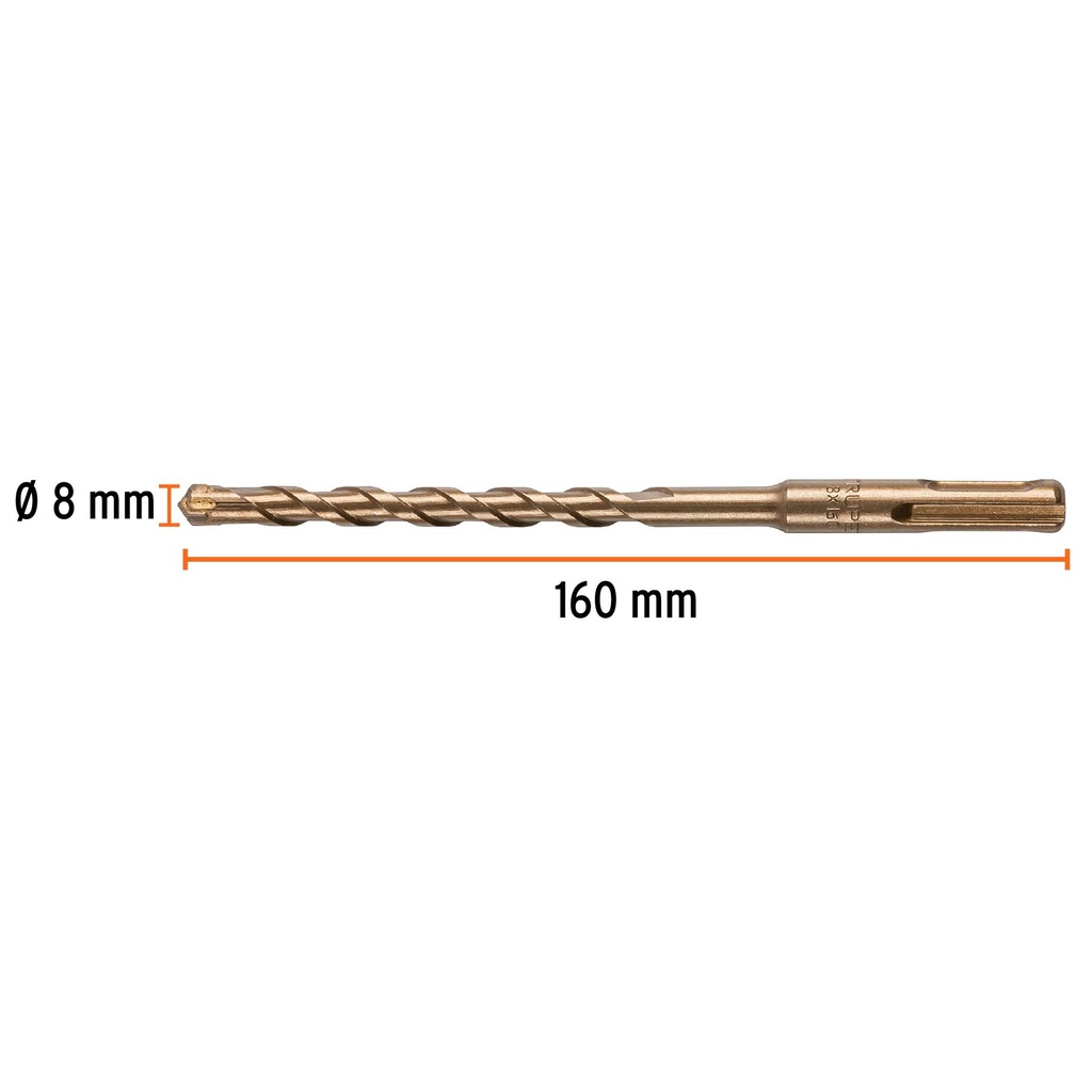 Broca SDS Plus 8 x 160 mm, Truper