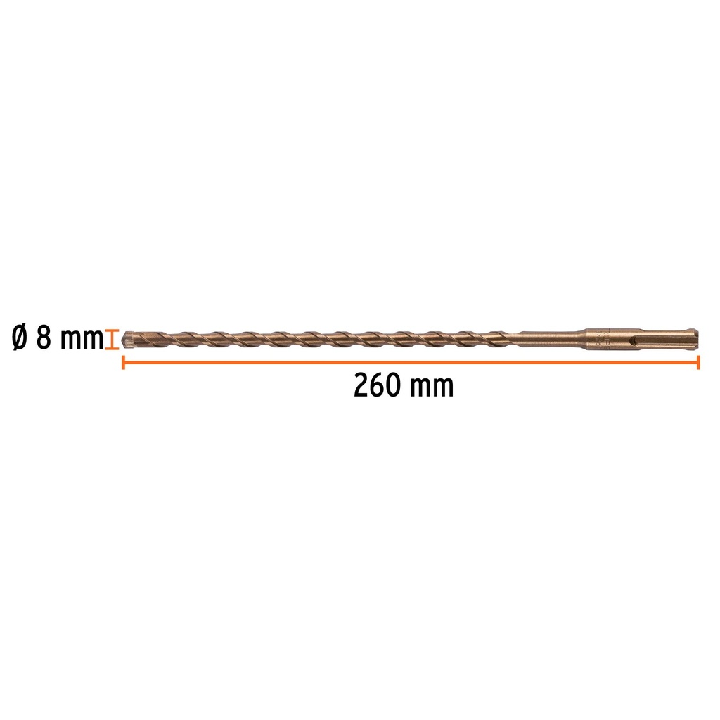 Broca SDS Plus 8 x 260 mm, Truper