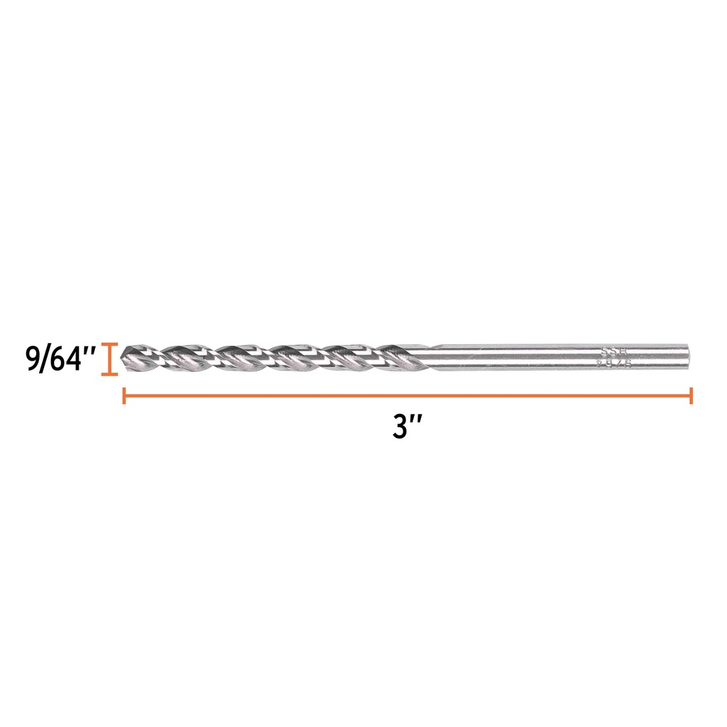 Broca HSS 9/64' Trusilver para metal, Truper