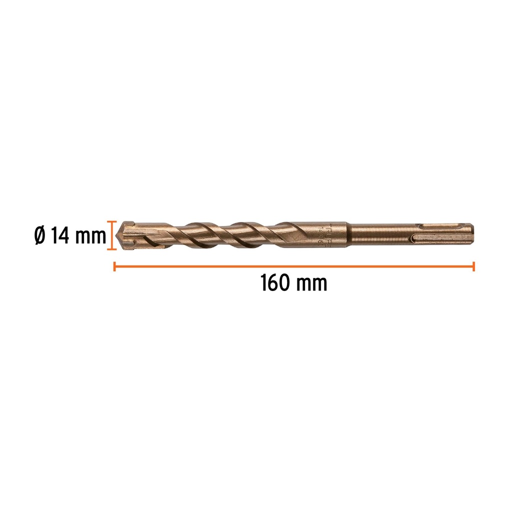 Broca SDS Plus 14 x 160 mm, Truper