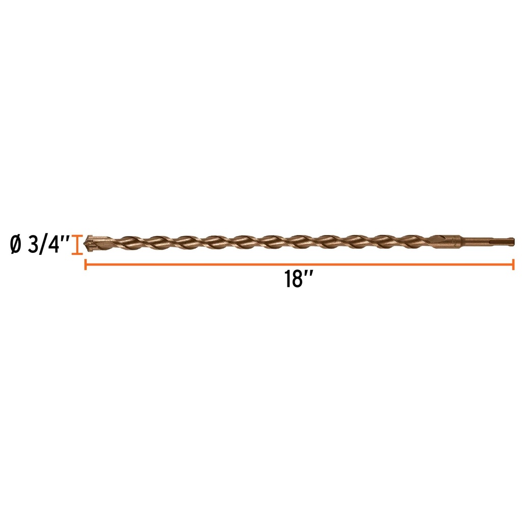 Broca SDS Plus 3/4 x 18', Truper