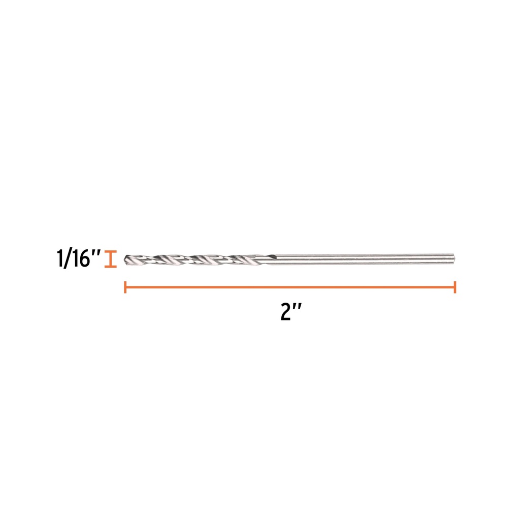 Broca HSS 1/16' Trusilver para metal, Truper