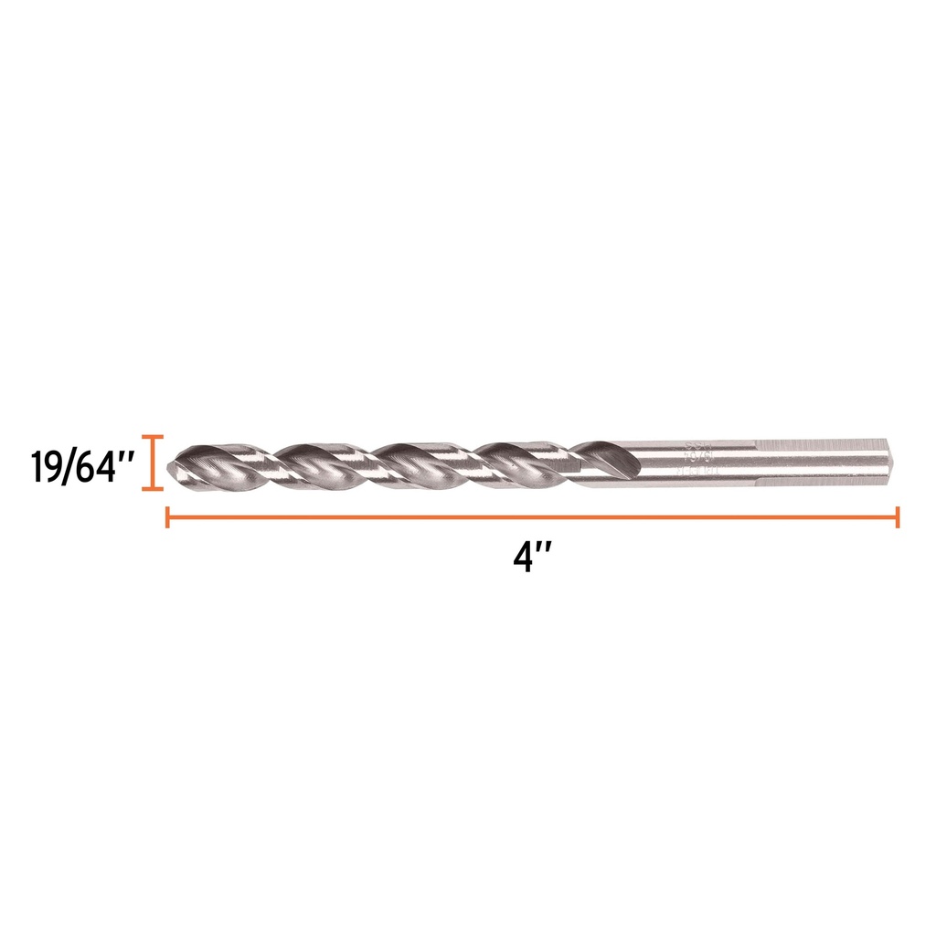 Broca HSS 19/64' Trusilver para metal, Truper