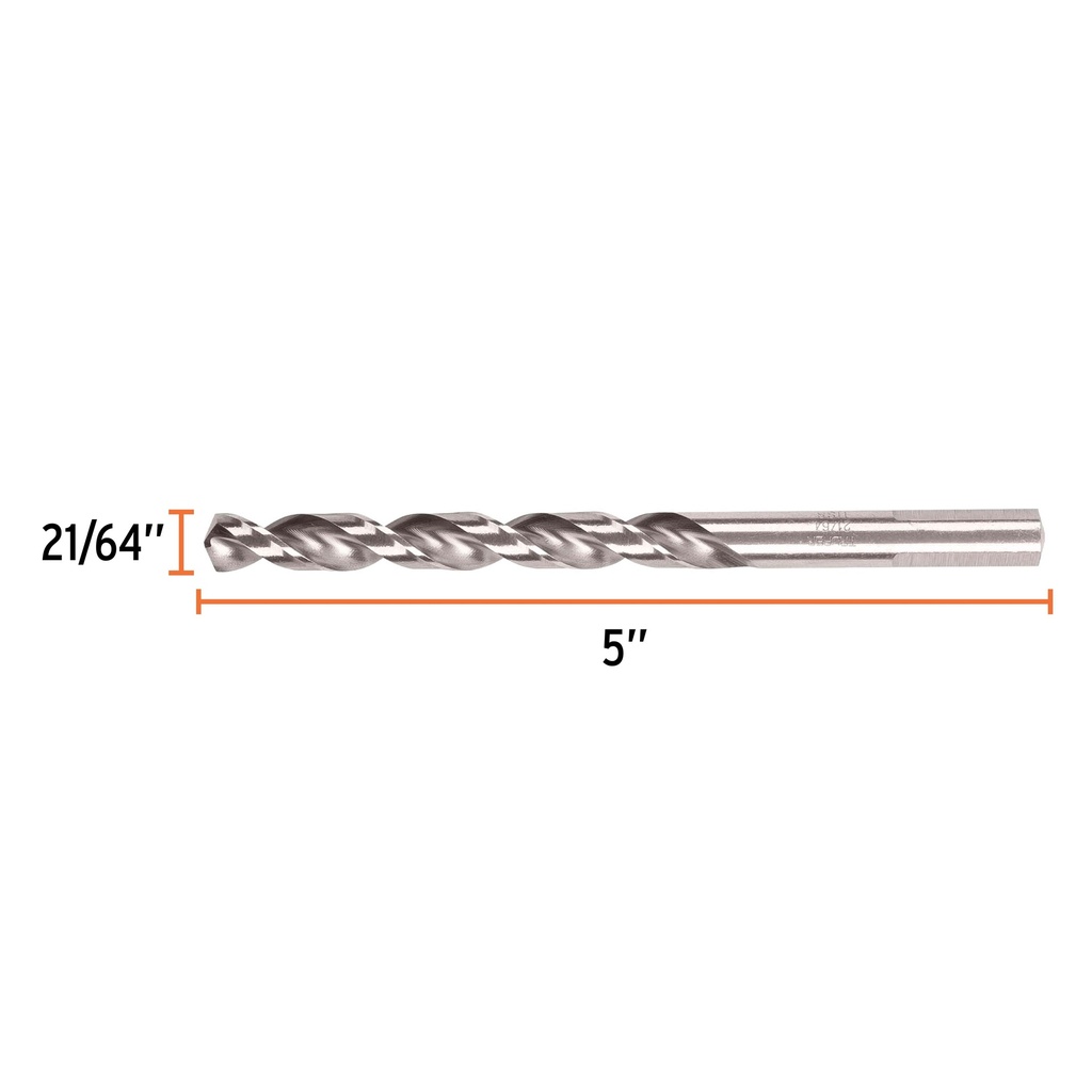 Broca HSS 21/64' Trusilver para metal, Truper