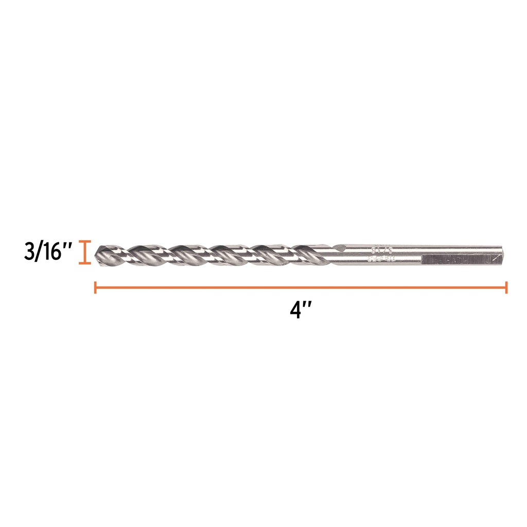 Broca HSS 3/16' Trusilver para metal, Truper