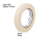 Cinta masking tape de 3/4' x 50 m, Truper