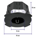 Bote integral de 10 cm, aro interno de 8 cm, Volteck