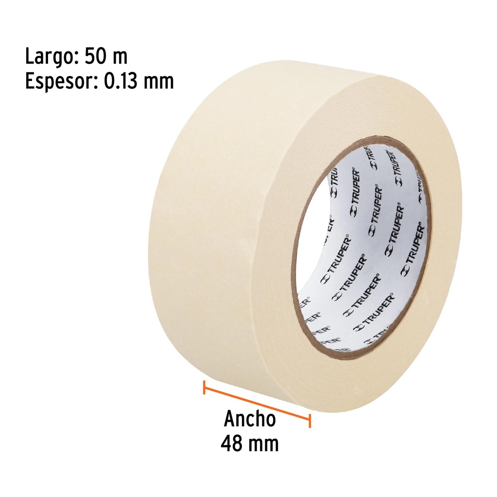 Cinta masking tape de 2' x 50 m, Truper