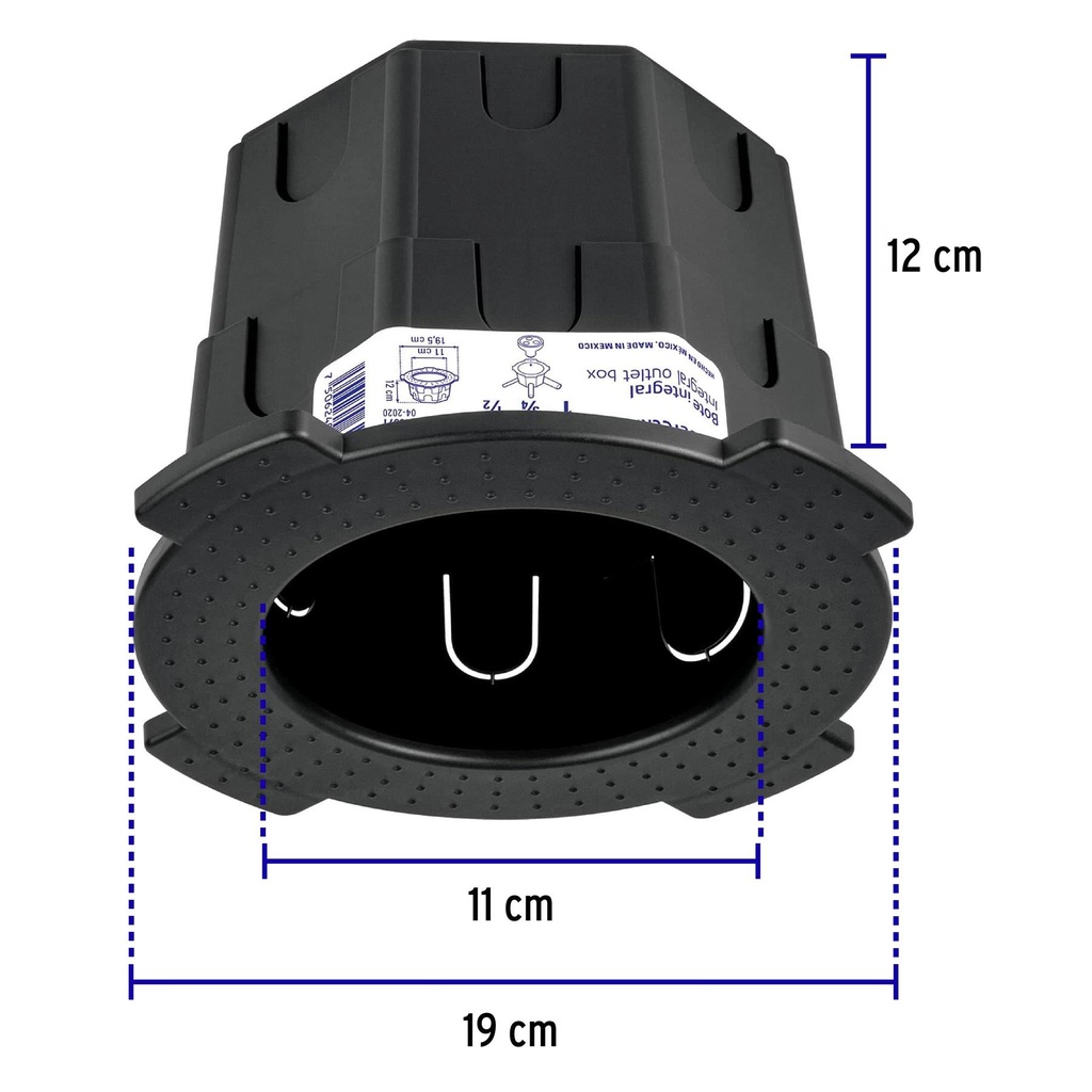 Bote integral de 12 cm, aro interno de 11 cm, Volteck