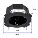 Bote integral de 8 cm, aro interno de 11 cm, Volteck