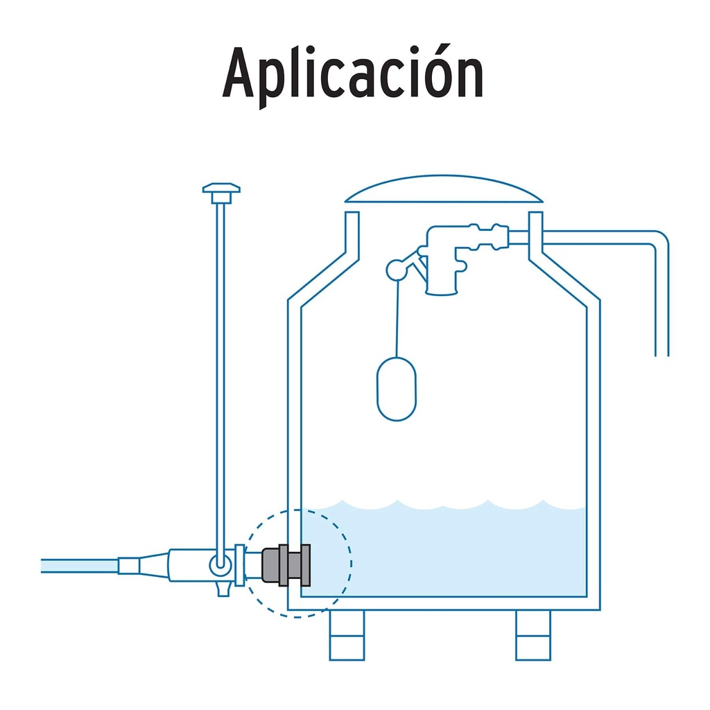 Brida de 2-1/2' de polipropileno para tinaco, Foset