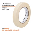 Cinta masking tape de 1/2' x 50 m, Truper