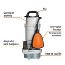 Bomba sumergible metálica para agua limpia uso rudo 1/2 HP