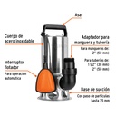 Bomba sumergible metálica para agua sucia 1 HP, Truper