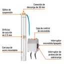 Bomba sumergible para pozo profundo, 1-1/2 HP, agua limpia