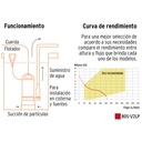 Bomba sumergible plastica para agua limpia 1/2 HP, Truper