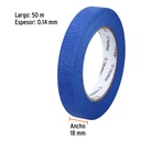 Cinta masking tape azul de 3/4' x 50 m, Truper