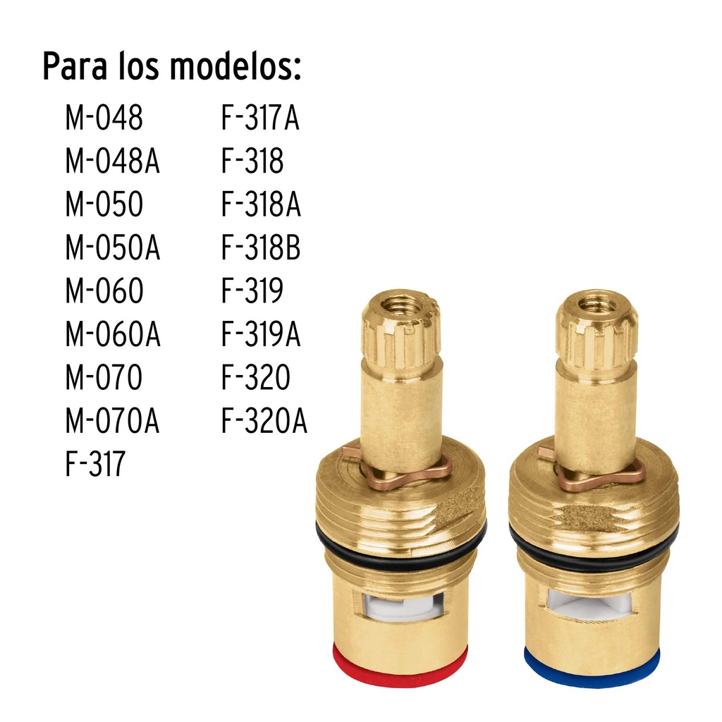 Bolsa con 2 cartuchos cerámicos para mezcladoras, Foset