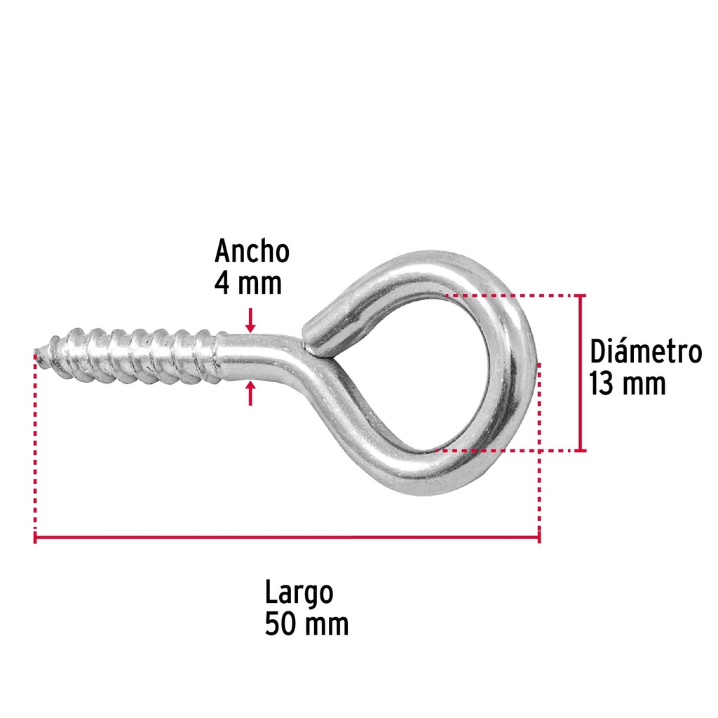 Bolsa con 144 armellas cerradas de 21 x 80, Fiero