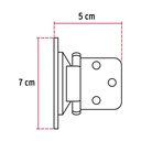 Bolsa con 2 bisagras parche de 7cm, latonado, Hermex