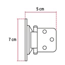 Bolsa con 2 bisagras parche de 7cm, niquelado, Hermex